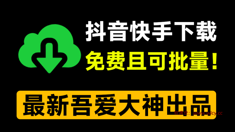 抖音/快手批量下载工具，绿色单文件版！支持主页批量、收藏、喜欢合集下载！DyKsDownload-软满仓-财源精品库