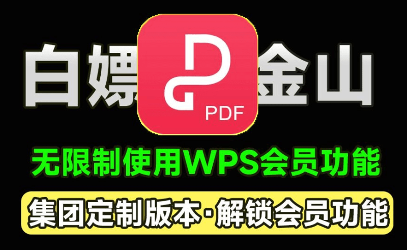 白嫖WPS会员功能！金山PDF专业版，xxx集团定制专业版，无限制免费使用会员功能 - 软满仓-财源精品库-软满仓-财源精品库
