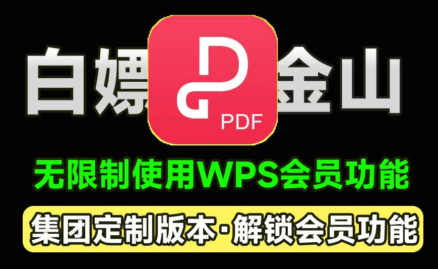 图片[1]-白嫖WPS会员功能！金山PDF专业版，xxx集团定制专业版，无限制免费使用会员功能 - 软满仓-财源精品库-软满仓-财源精品库