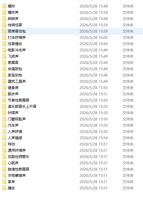 宝藏音效合集包！60+多种音效分类，共计3900个，分类清晰，全中文分类，高品质剪辑音效素材包-软满仓-财源精品库